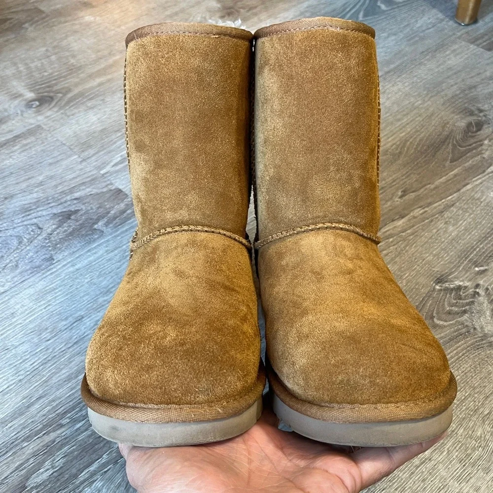 Koolaburra by UGG Koola Short Chestnut Suede Boots 1017090 Womens 10